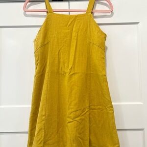 GB girls mustard yellow linen dress, size 16